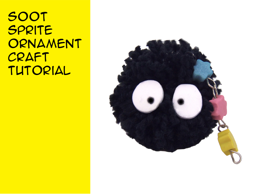 DIY Soot Sprites - the easiest pom-pom craft ever - Rhubarb and Wren
