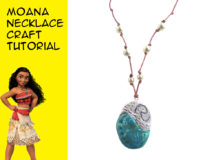 Moana Necklace Heart of Ti Fiti necklace for a Moan costume or Moana cosplay. A DIY craft tutorial for Disney fans.