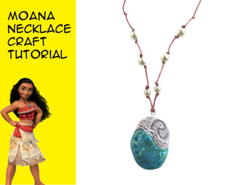 Moana Necklace Heart of Ti Fiti necklace for a Moan costume or Moana cosplay. A DIY craft tutorial for Disney fans.